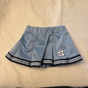 NCAA North Carolina Tar Heels Light Blue Pleated Cheer Skirt with Logo size 12 m
